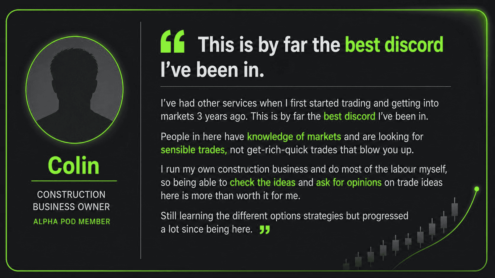 Member testimonial — Colin, Alpha Pod Member
