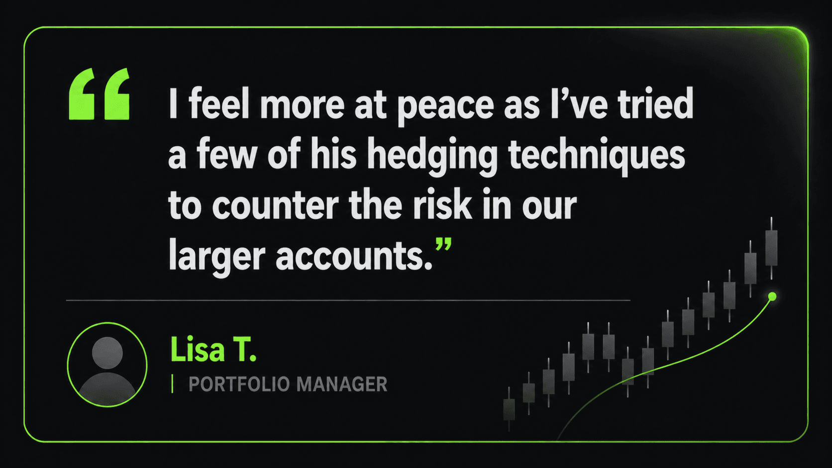 Member testimonial — Lisa T., Portfolio Manager